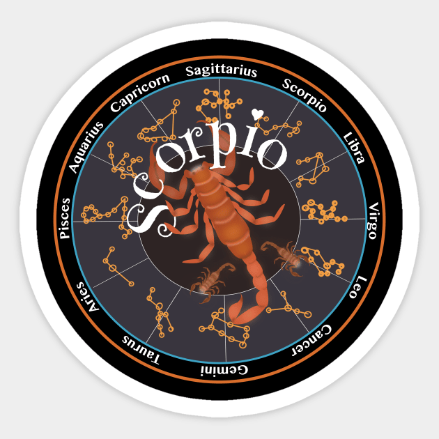 New Scorpio Zodiac sign Sticker by designInk